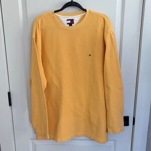 Tommy Hilfiger Men's Yellow Long Sleeve Waffle Tee Size XL